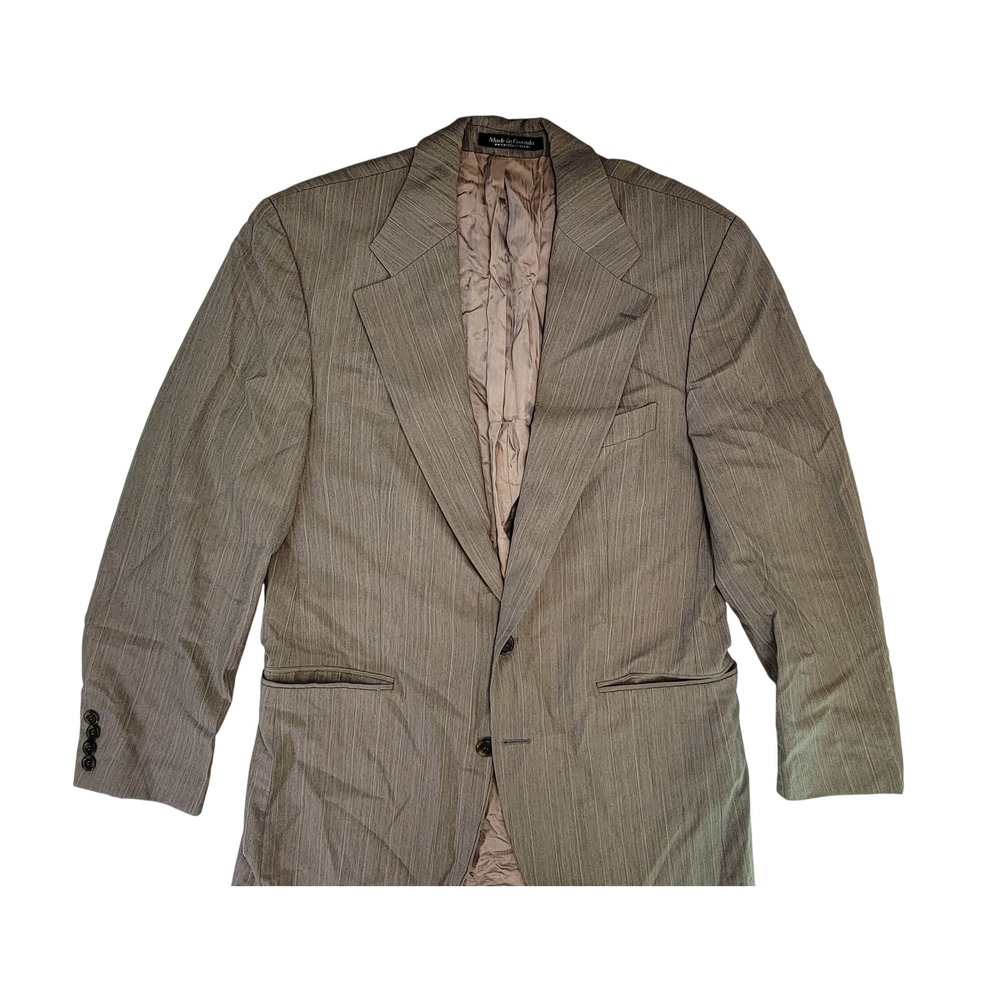 Chaps Ralph Lauren Mens Classic Fit Striped Wool Blazer Jacket‎